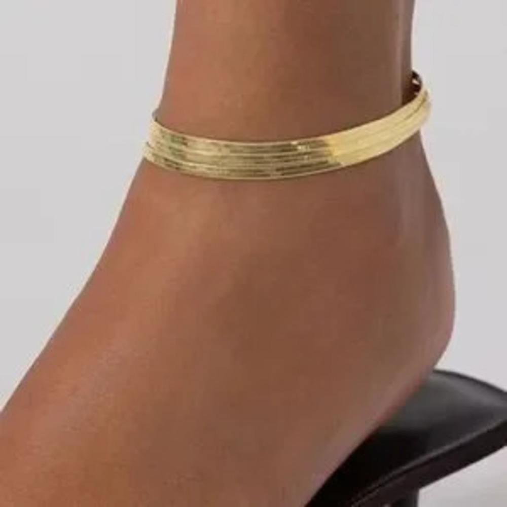NEW?14K Gold Plated Chain Anklet Bracelet
